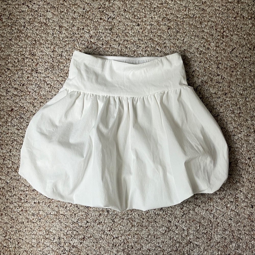 Zara White Bubble Skirt